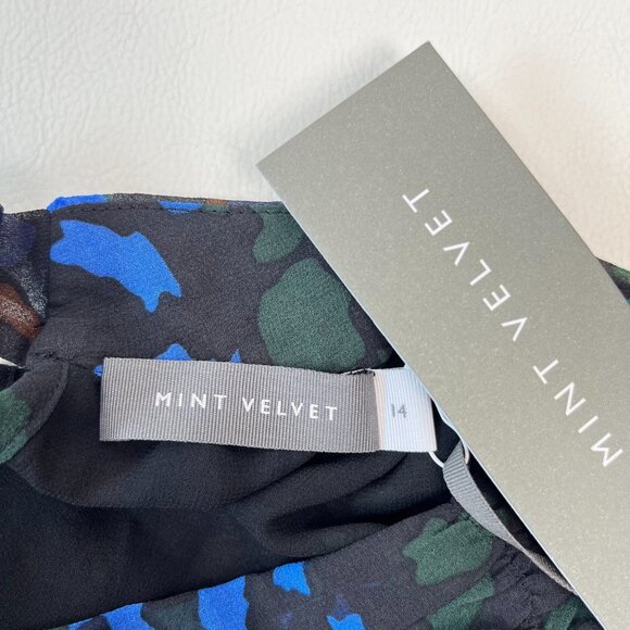 NWT Mint Velvet Alex Leopard Print Halter Neck Top Bow Tie Blouse US10 UK14 - Picture 8 of 13